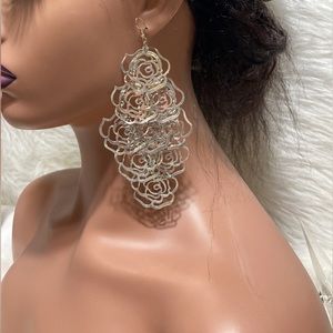 Rose Petals Dangle Earrings
